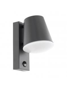 EGLO 97451 - CALDIERO Outdoor wall light with motion sensor in galvanized steel anthracite and acrylic