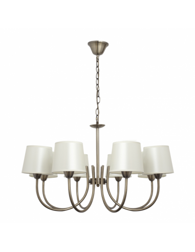 Guadalajara 8xe14 Leather Lampshade Beige