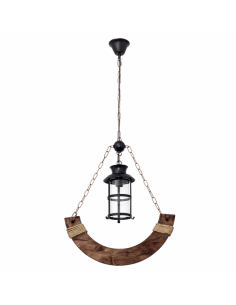 Rustic Cortijo Pendant 1xe27 Brown