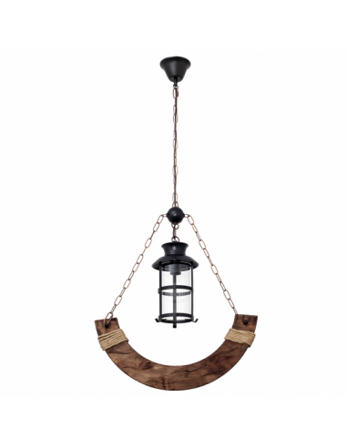 Rustic Cortijo Pendant 1xe27 Brown