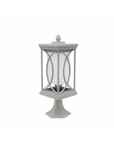 Small Wall Light. Garden Exterior 1xe27 Silver 39x16d