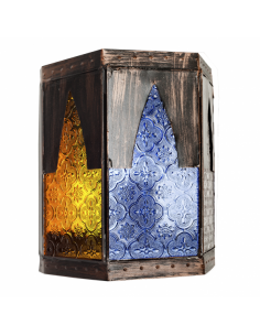 Meknes 1xe27 Artisan Wall Light Brown/colors 21.5x18.5