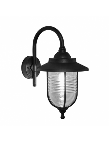 Outdoor wall light cinnamon 1xe27 black ip44 polycarbonate 45.2x25.2x34.2 cm
