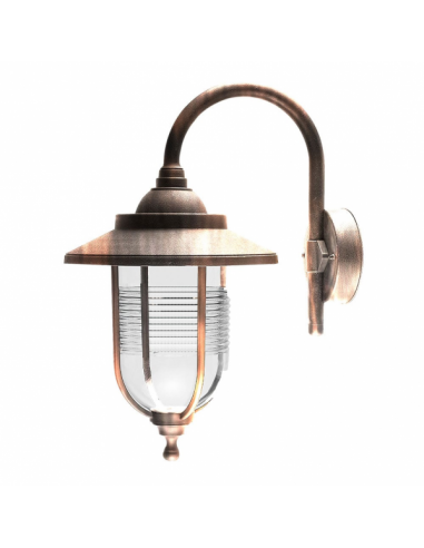 Outdoor wall light cinnamon 1xe27 old gold ip44 polycarbonate 45.2x25.2x34.2 cm