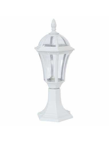 Sobremuro Exterior Comino 1xe27 Blanco Ip44 Policarbonato 47,6x17,6x17,6 Cm