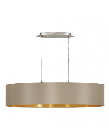 EGLO 31618 - MASERLO Hanging Lamp in Nickel-matte Steel and Textile
