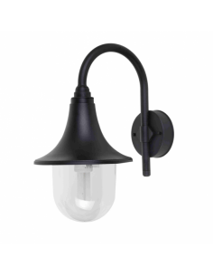 Outdoor wall light fennel 1xe27 black ip44 polycarbonate 40.8x21.7x32.6 cm