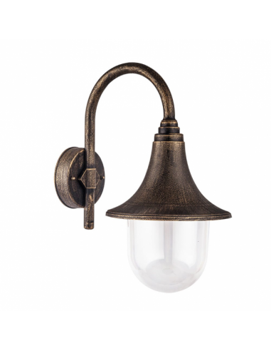 Outdoor wall light fennel 1xe27 old gold ip44 polycarbonate 40.8x21.7x32.6 cm