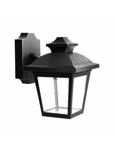 Maca 1xe27 outdoor wall light black ip44 polycarbonate 24.5x17x22.3 cm