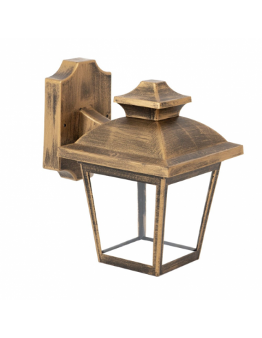 Aplique Exterior Maca 1xe27 Oro Viejo Ip44 Policarbonato 24,5x17x22,3 Cm