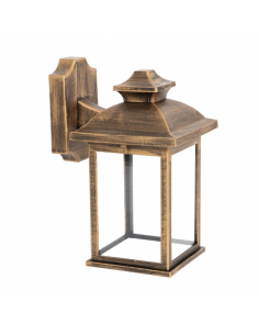 Alcandia 1xe27 Old Gold Outdoor Wall Light Ip44polycarbonate 31x17x22.3 Cm