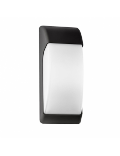 Outdoor spelt wall light 1xe27 black ip65 polycarbonate 32x12.9x13 cm