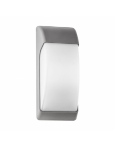 Outdoor spelt wall light 1xe27 gray ip65 polycarbonate 32x12.9x13 cm
