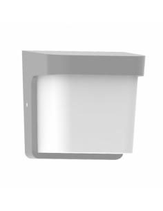 Outdoor wall light agar 1xe27 gray ip65 polycarbonate 17x17x14 cm