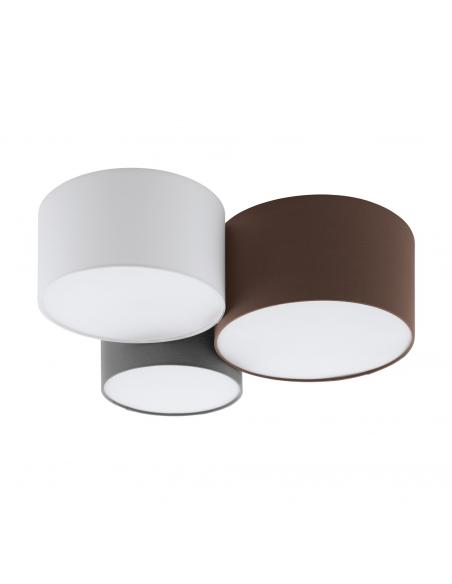 EGLO 97479 - PASTORE Fabric Ceiling Light in White Steel and Textile