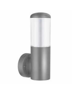 Saffron Outdoor Wall Light 1xe27 Polycarbonate Gray 19.6x9.1x13.4 Cm Ip44