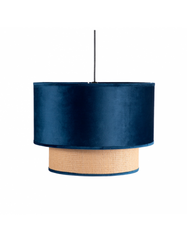 Colgante 2 Pantalla Nerva 1xe27 Azul Regx40x40 Cm