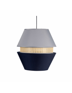 Trajano1xe27 3 Screen Pendant Blue/ Gray Regx35x35 Cm