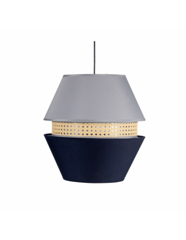 Trajano1xe27 3 Screen Pendant Blue/ Gray Regx35x35 Cm