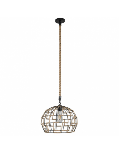 Colgante Yute 1xe27 Cuerda Regx35x35 Cm