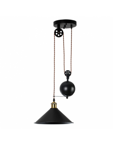 Triguero Pendant 1xe27 Black Regx29.5d