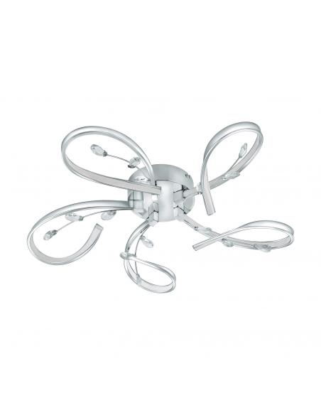 EGLO 97487 - VALLEMARE LED Ceiling Light in Aluminum, Chrome Steel and Acrylic, Glass