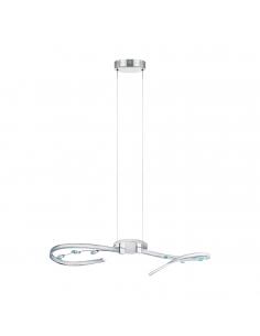 EGLO 97488 - VALLEMARE 1 LED pendant lamp in Aluminum, chrome steel and Acrylic, glass