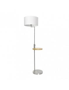 Sirio living room foot w/table and usb connection 1xe27 chrome w/ white pant (164x40x40)(24x40x40) cm