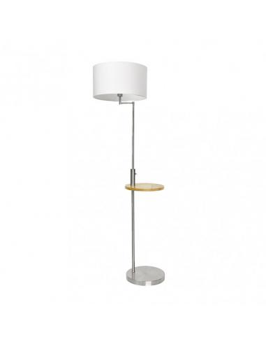 Sirio living room foot w/table and usb connection 1xe27 chrome w/ white pant (164x40x40)(24x40x40) cm