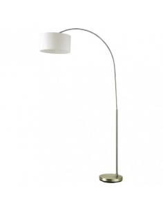 Polux 1xe27 Leather C/pant Beige Floor Lamp 165x90x34 Cm