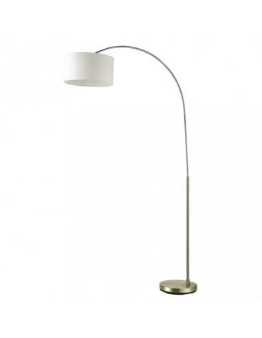 Pie De Salon Polux 1xe27 Cuero C/pant Beis 165x90x34 Cm