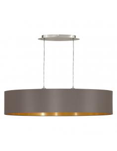 EGLO 31619 - MASERLO Hanging Lamp in Nickel-matte Steel and Textile Fabric