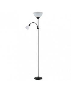 Rigel Living Room Foot 1xe27+1xe14 C/reader Black 180x34x25.5 Cm