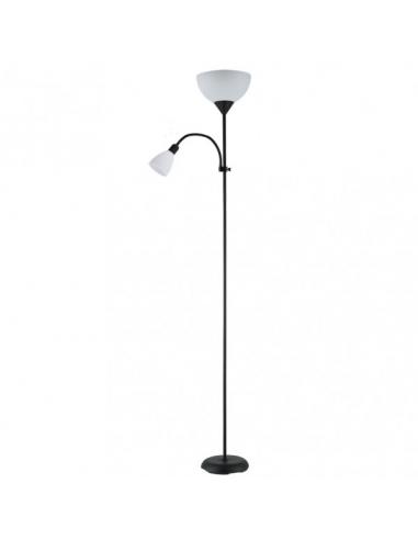 Rigel Living Room Foot 1xe27+1xe14 C/reader Black 180x34x25.5 Cm