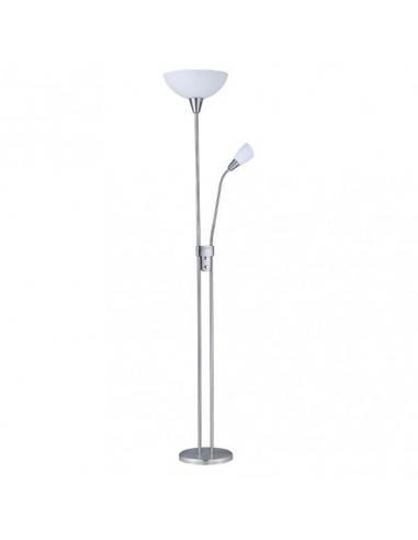 Deneb Living Room Foot 1xe27+1xe14 C/reader Nickel 180x30x30 Cm