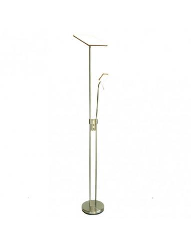 Pie De Salon Betelgeuse 18+5w 4000k Cuero 1800/500lm 180x25,5x25,5 Cm C/Regulador de Intens.