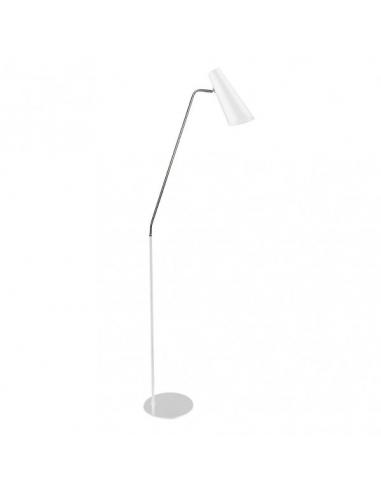 Pie De Salon Majoris 1xe27 Blanco/cromo 164x47x25 Cm Articulable Y Orientable