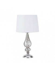 Cebrano Table Lamp 1xe27 Chrome C/pant White 30x30x55 Cm