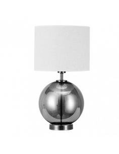 Iroko Glass Table Lamp 1xe27 Fume/chrome C/pant White 56x30x30 Cm