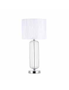 Mansonia Table Lamp 1xe27 Chrome C/pant White 66x30x30 Cm
