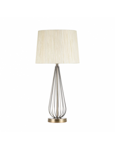 Sobremesa Robina 1xe27 Cuero C/pant Beis 62x30x30 Cm