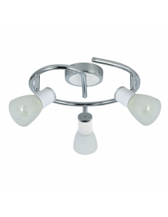 Cholo3xe14 White/chrome ceiling light 16x34x34 cm