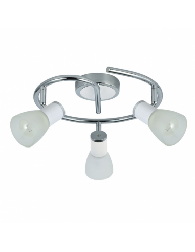 Cholo3xe14 White/chrome ceiling light 16x34x34 cm