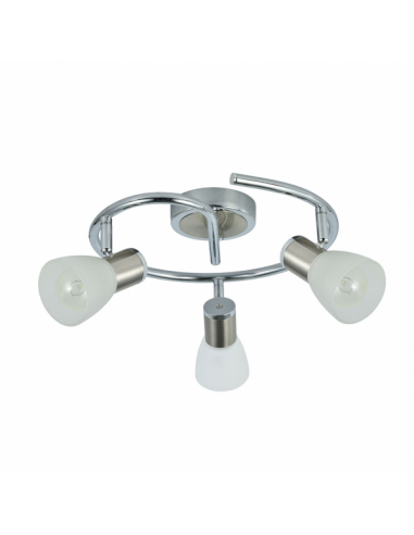Cholo 3xe14 Chrome/nickel ceiling light 16x34x34 cm