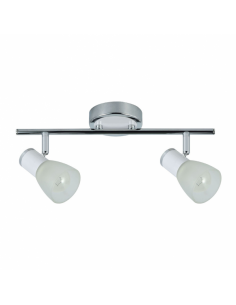 Cholo 2xe14 White/chrome strip 16x36.5x10 Cm