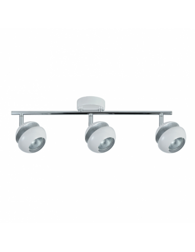 Regleta Beethoven 3xgu10 Blanco/plata 14x48,5x8,5 Cm