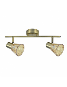 2xe14 Cooper Leather Strip 16x36.5x8.5 Cm