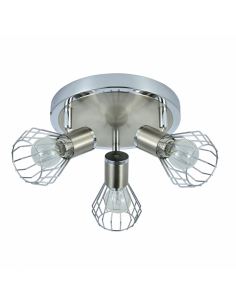 Mateo 3xe14 Chrome/nickel ceiling light 15x28x28 cm