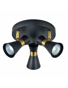 Ceiling Light Maximum 3xgu10 Black/leather 13x20x20 Cm