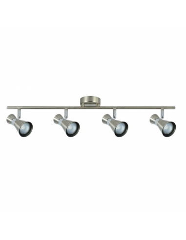 Maximum Strip 4xgu10 Nickel/chrome 15x69.5x8.5 Cm